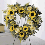 heart shaped funeral wreath